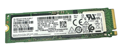 Lenovo 00UP736 Samsung 1TB NVMe M.2 MZ-VLB1T0B SSD DRIVE PM981a NICE PULL!