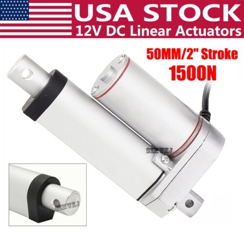 Stroke 2″ 50mm 12V Linear Actuator Heavy Duty 330LBS Lift For Auto Car Boat RV