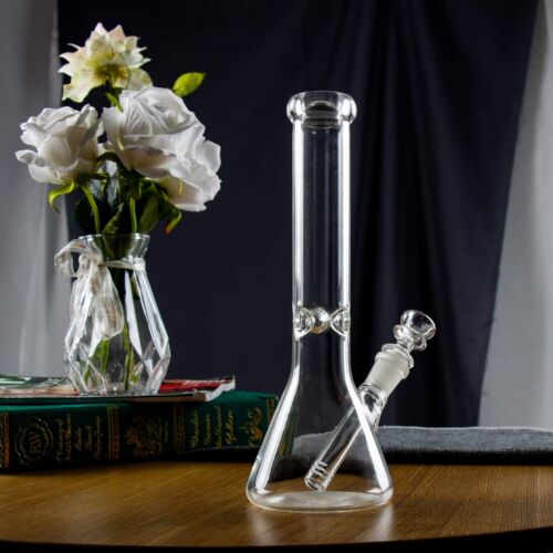 10″ Heavy Duty Glass Bong Glass Water Pipe Smoking Tobacco Pipe Beaker 14MM Bowl