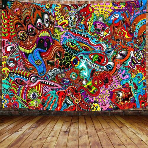 Arabesque Trippy Extra Large Tapestry Wall Hanging Psychedelic Fabric Room Decor