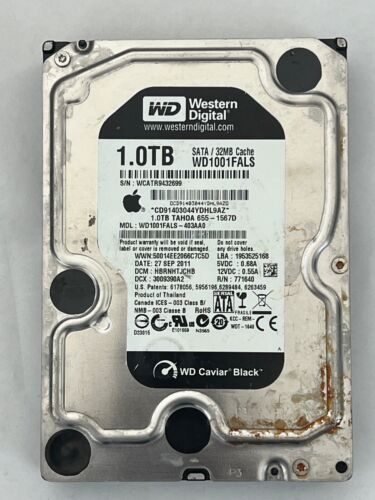 Western Digital WD Caviar Black 3.5″ 1TB SATA HARD DRIVE 32MB Cache WD1001FALS