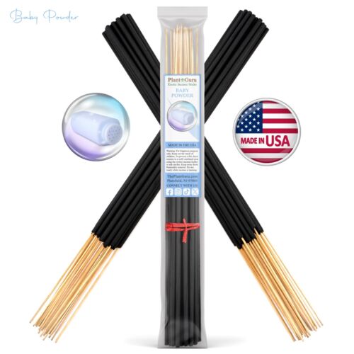 BABY POWDER Incense Sticks 19″ Jumbo Extra Large Bulk Handmade Hand Dipped