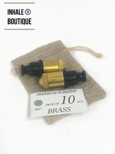 A SET OF TWO 2″ BRASS Bullet Sneak a Toke Tobacco Smoking Pipe In A Burlap Bag