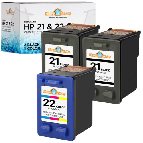 3 PACK for HP 21/22 Ink Cartridge Combo for Officejet J3650 J3680 4315 Printers