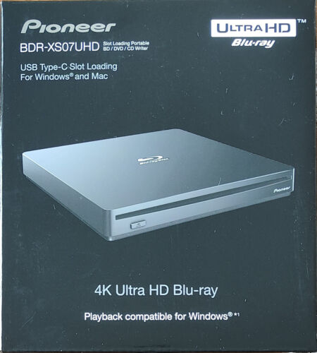 Pioneer BDR-XS07UHD Blu-ray Burner + Blu-ray Discs (2x25GB)