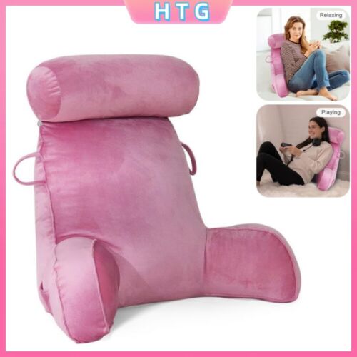 Extra Large Reading Pillow Bed Rest Pillow with Arms Detachable Neck Memory Foam