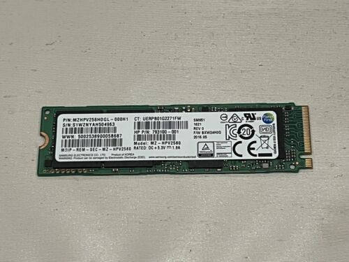 Samsung 256GB SSD M.2 AHCI SM951 MZ-HPV2560 MZHPV256HDGL-000H1