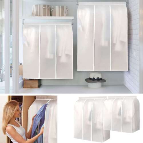 Clothes Storage Dust Cover Moisture-proof Garment Rack Cover Bag Dress Organizer