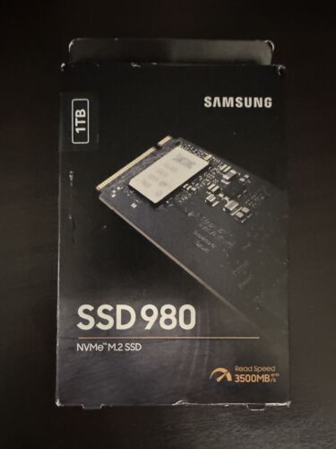 Samsung 980 1TB PCIe 3.0 x4 NVMe M.2 2280 Internal SSD MZ-V8V1T0B/AM New In Box