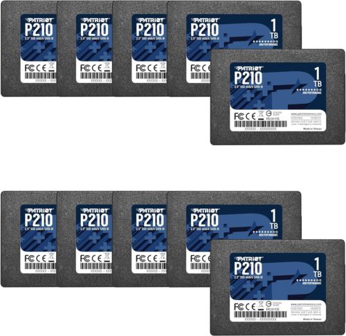 Patriot P210 128G 256G 512GB 1TB 2.5″ SATA3 6GB/s Internal SSD PC/MAC 10PACK Lot