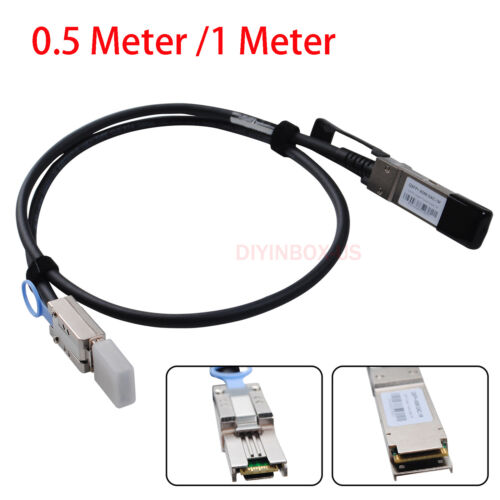 QSFP SFF-8436 Mini SAS SFF-8088 Cable  1/0.5 Meter Netapp DS4243 DS4246 DS2246