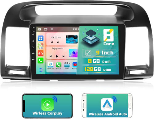 8+128GB 8 Core Android 13 Carplay Car Stereo GPS DSP for Toyota Camry 2000-2006