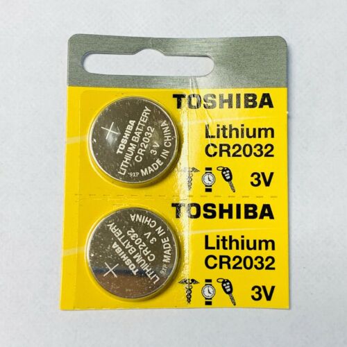 2 x New Original Toshiba CR2032 CR 2032 3V LITHIUM BATTERY BR2032 DL2032 Remote