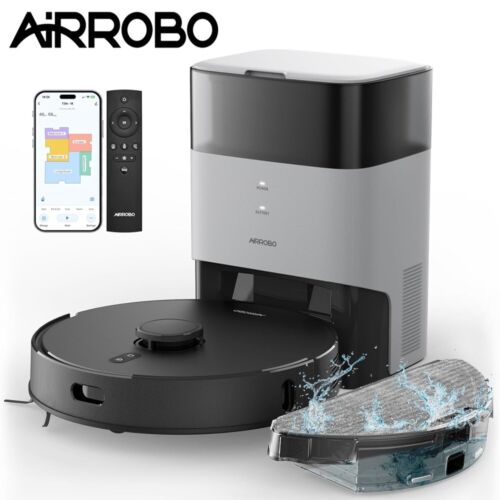 AIRROBO Self-Emptying Robotic Robot Vacuum and Mop 180Min Home Mapping