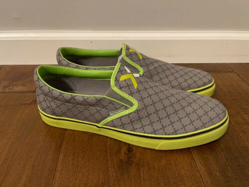 Nutanix Lime Green/Gray Canvas Slip On Shoes – Men’s 11 Women’s 12.5 – New!