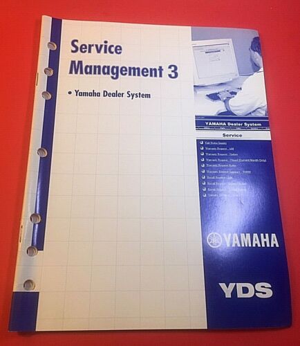 Yamaha Service Management 3 Dealer System YDS Manual 2002