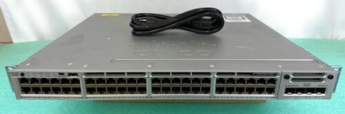 Cisco WS-C3850-48F-S Switch 48 1GE RJ-45 PoE+ Ports Gigabit 715WAC C3850-NM-4-1G