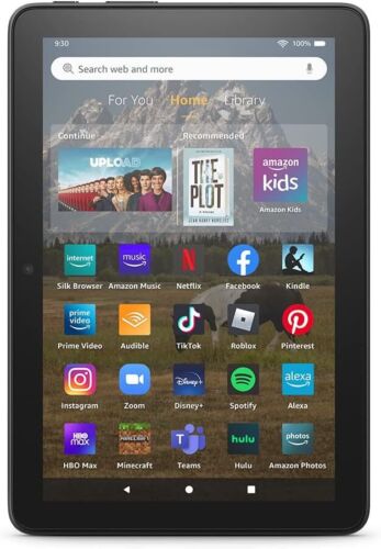 2022 Amazon Fire HD 8 Tablet (newest gen) 8” HD Display 32 GB – Black hd8