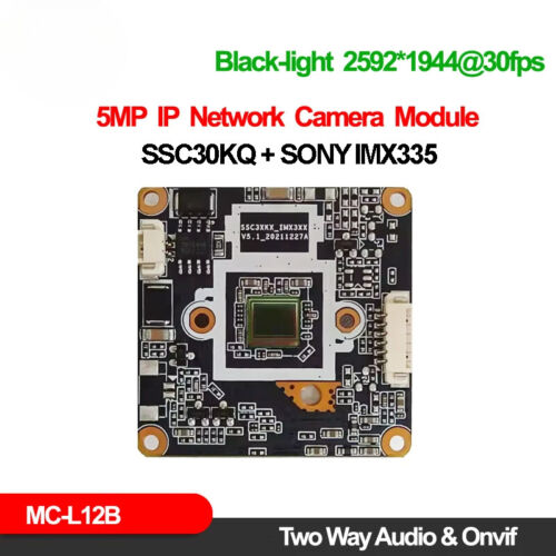 5Mp Ip Camera Board Sony Imx335 Ssc30Kq Webcam Black Light Illumination Camera