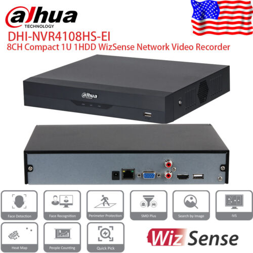 Dahua 8CH NVR4108HS-EI WizSense Face Detection Recognition Perimeter Protection