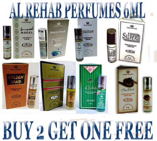 AL-REHAB OIL PERFUME ROLL-ON 6ML / ARD AL ZAAFARAN 10 ML (BUY 2 GET 1 FREE)