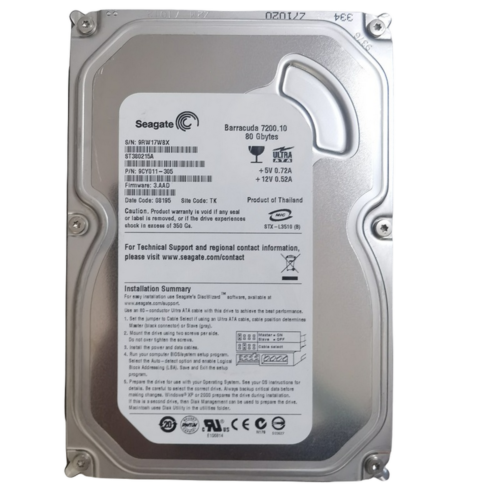 Seagate  7200.10 80G 3.5in ST380215A PATA IDE Hard Drives