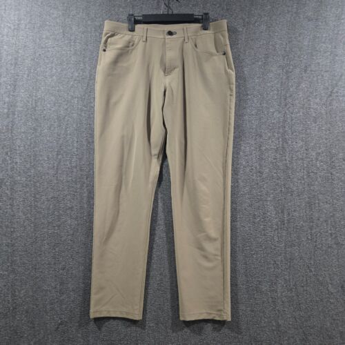 Public Rec Pants Mens 33×32 Beige Dealmaker Straight Workday Performance