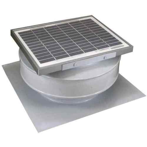 Exhaust Attic Fan Solar Powered Roof Mounted Active Ventilation 365 CFM White