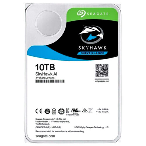 Seagate SkyHawk AI 10TB Surveillance SATA 6Gbs 3.5″ Hard Drive ST10000VE0008 New