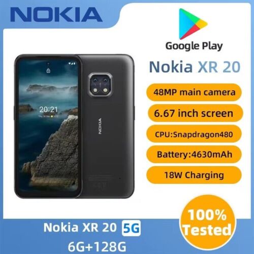 Original Nokia XR20 64GB 128GB 5G Unlocked Android Global Smartphone New Sealed