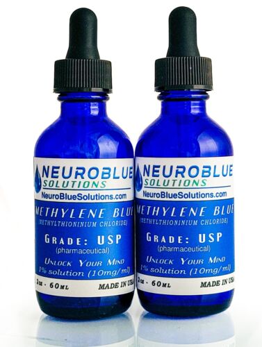 2 Pack: Methylene Blue 1% USP Pharmaceutical Grade 1200mg! – Ultra Pure 