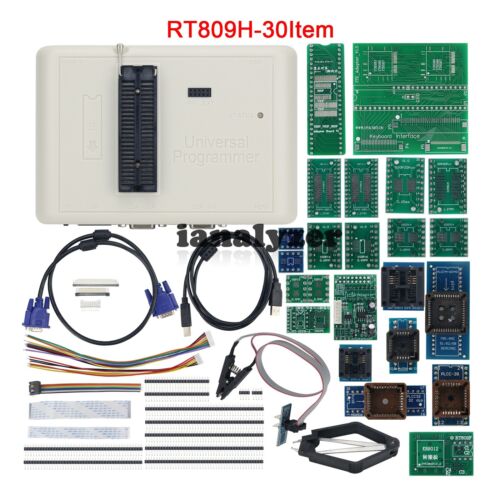 RT809H-30Item Universal Chip Programmer EMMC-Nand FLASH Programmer + 34 Items