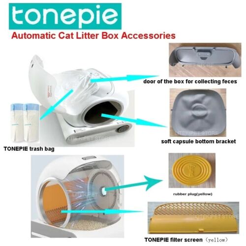 TONEPIE Automatic Cat Litter Box Accessories Bin Door Bottom Ventilation Capsule