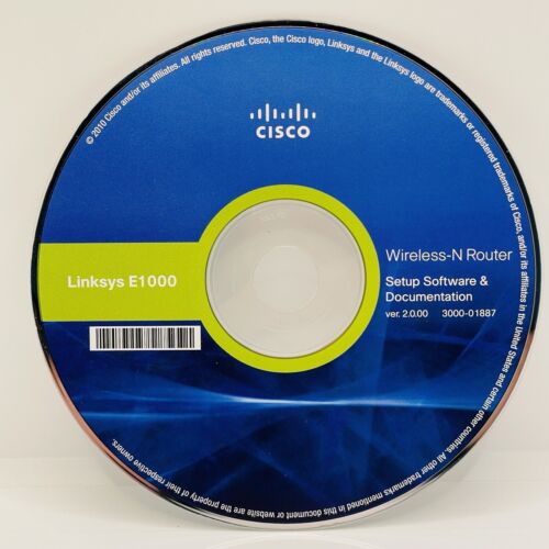 OEM SETUP SOFTWARE / DOCUMENTATION CD Linksys E1000 Wireless-N Router Cisco 2010