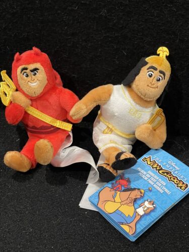 Disney Emperors New Groove Kronk Angel Devil Shoulder Pal Magnet Plush Set New