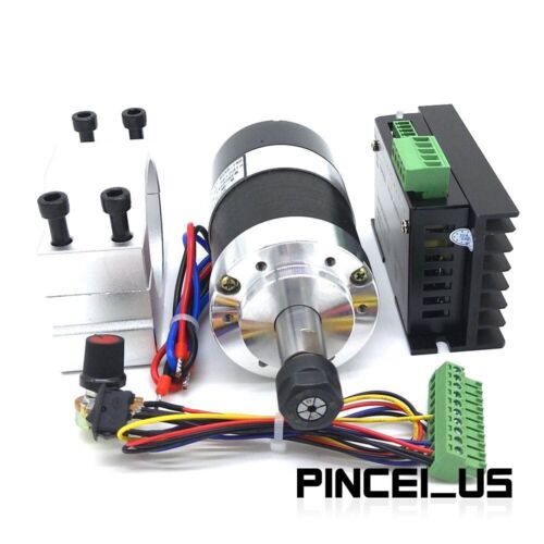 WS55-140 300W Brushless DC Spindle Motor ER11 + WS55-180 BLDC Motor Driver+Clamp