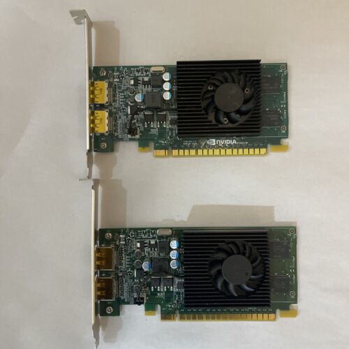 LOT OF 2 Nvidia GeForce MS-V338 0T622V Dual Display Port High Profile Video Card