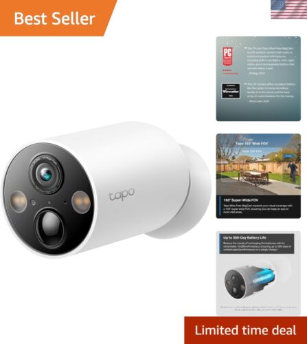 Magnetic Mount 2K Security Camera: Tapo MagCam with Night Vision & Cloud Storage