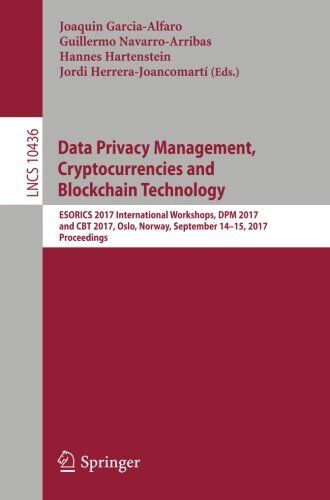 DATA PRIVACY MANAGEMENT, CRYPTOCURRENCIES AND BLOCKCHAIN By Joaquin NEW