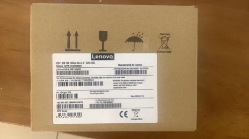 00YK016 Lenovo ThinkSystem 1.2TB 10K SAS 12G 512N 2.5in HDD 7XB7A00027 US