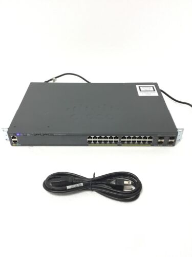 CISCO Catalyst 2960-X Series WS-C2960X-24TS-L 24 Port Network Switch w/Rack Ears