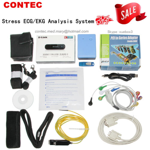 NEW CONTEC8000S 12 lead Stress ECG Analysis System,exercise equipment,software