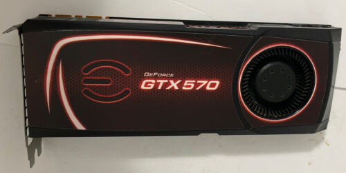 EVGA NVIDIA GeFORCE GTX570 1.2GB VIDEO CARD 320 bit GDDR5 preowned