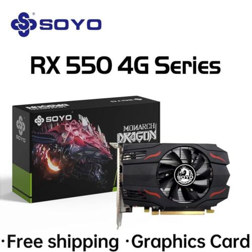 Graphics Card AMD GPU Radeon RX 550 4G GDDR5 128Bit 14nm Computer PC RX550 PCI-E