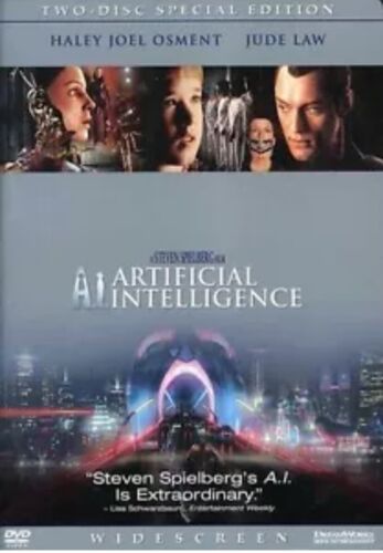 A.I. Artificial Intelligence 2 Disc DVD 2001 Movie Widescreen Haley Joel Osment