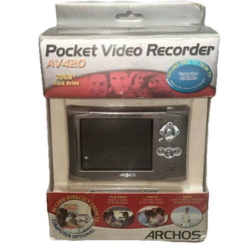 Archos AV420 20 Pocket Video Recorder Portable Audio New Old Stock Sealed Rare