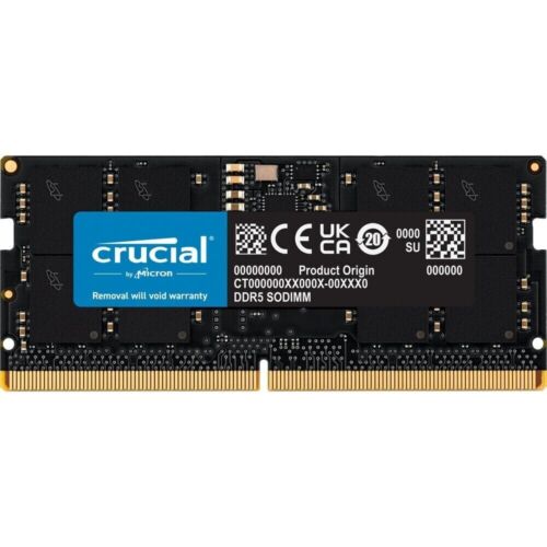 Crucial 16GB 262-Pin DDR5 SODIMM 5600 PC5-44800 Laptop Memory CT16G56C46S5