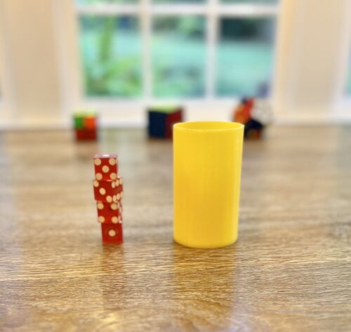 Professional Size Dice Stacking Cup 4 Dice Capacity Straight Taper Trick Shots