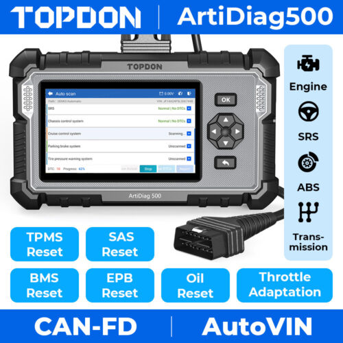 2024 TOPDON AD500 OBD2 Car Scanner Engine ABS SRS Diagnostic Tool SAS TPMS EPB