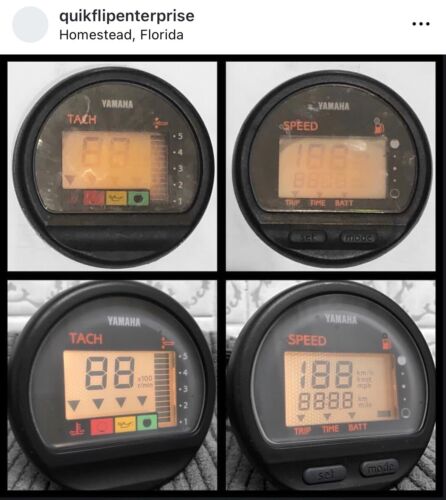 YAMAHA Outboard Gauge/Cluster Lcd Repair Service  6Y5 Speed Tach Fuel Management
